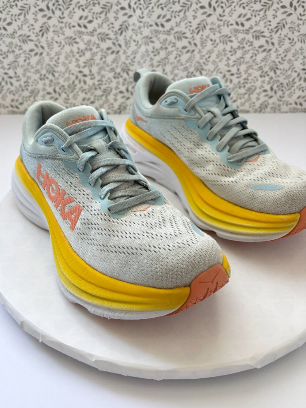 HOKA Bondi 8 Women’s 7.5B Summer Song Country Air Running Shoes 1127952 - Picture 2 of 12